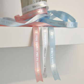 Personalised New Baby Ribbon, 2 of 9