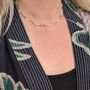 Inner Peace, Balance, Grounding And Abundance Skinny Gemstone Beaded Necklace, thumbnail 2 of 7