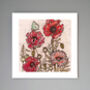 'Poppies And Butterfly' Print, thumbnail 1 of 3