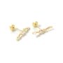 9ct Solid Gold Cz Constellation Stud Earrings, thumbnail 2 of 4