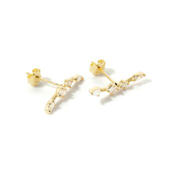 9ct Solid Gold Cz Constellation Stud Earrings, 2 of 4