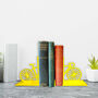 Yellow Cyclist Bike Art Bookends, thumbnail 1 of 8