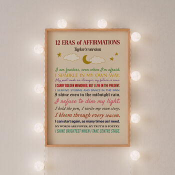 Personalised Taylor Swift Inspired Affirmation Print, 10 of 12
