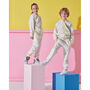 Dreamer Pop Art Unisex Cotton Tracksuit – Ecru, thumbnail 1 of 4