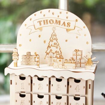 Personalised Wooden Toy Cutout Advent Calendar, 3 of 10