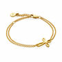 18ct Gold Plated First Communion Cross Bracelet, thumbnail 2 of 3