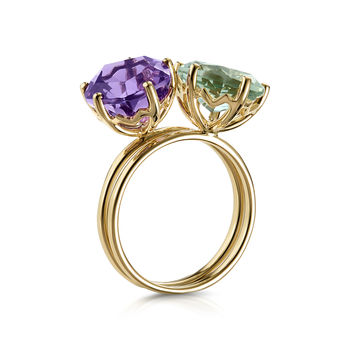 Yellow Gold And 9mm Amethyst Ring, 3 of 3