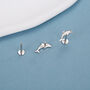 Sterling Silver Dolphin 16 G Flat Back Earrings, thumbnail 2 of 11