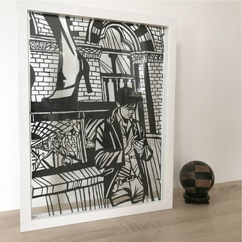 'Waiting For Date' Original Handcrafted Papercut, 2 of 5
