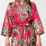 Giraffe Print Cotton Dressing Gown Kimono, thumbnail 4 of 10