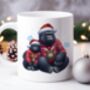 Personalised Gorilla Parent And Child Christmas Jumpers Mug, thumbnail 1 of 2