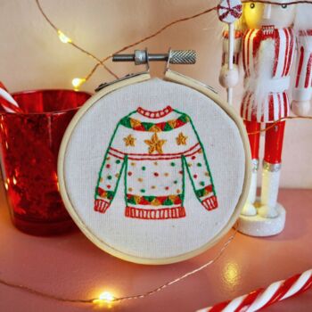 Christmas Jumper Embroidery Kit, 7 of 8