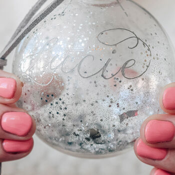 Hand Engraved Glass Christmas Bauble, 6 of 10