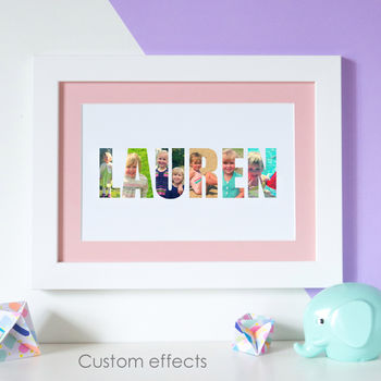 Personalised Girl’s Name Photo Gift Print, 6 of 6
