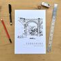 Knaresborough Hand Illustrated Yorkshire Print, thumbnail 3 of 10