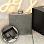 Personalised Script Initials Two Tone Hip Flask, thumbnail 1 of 8