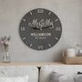 Personalised Slate Mr And Mrs Clock, thumbnail 1 of 7