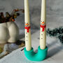 Hand Painted Snowman Taper Candles, thumbnail 3 of 5