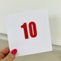 10th Handmade Birthday Card, thumbnail 1 of 3