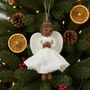 Christmas Black Angel Fair Trade Handmade Felt, thumbnail 1 of 6