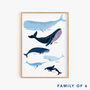 Personalised Whale Family Art Print Unframed, thumbnail 5 of 10