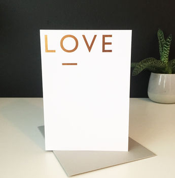 Hand Foiled 'Love' Card, 2 of 2