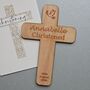 Personalised Christening Cross Wooden Decoration, thumbnail 1 of 2