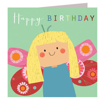 Butterfly Girl Birthday Card, 2 of 5