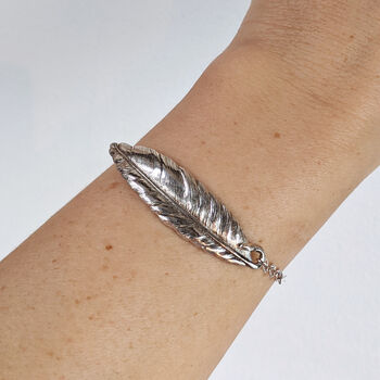 Silver Feather Bracelet, 3 of 6