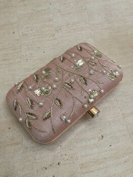 Light Pink Handcrafted Clutch Bag, 5 of 6