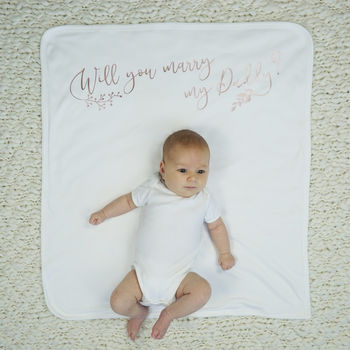 Personalised Will You Marry Me Baby Blanket, 2 of 5