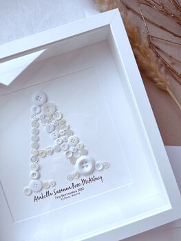 Personalised New Baby Gift | Initial Nursery Frame, 4 of 5