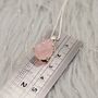 Raw Rose Quartz Sterling Silver Necklace, thumbnail 4 of 6