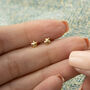 Faceted Star Stud Earrings, Silver Or Gold Plated, thumbnail 4 of 7