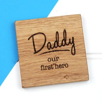 Personalised Daddy The Hero Coaster, 3 of 6