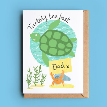 Turtley The Best Dad, Daddy Or Grandad Card, 2 of 4