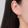Sterling Silver Extra Tiny Skull Huggie Hoop Earrings, thumbnail 7 of 11