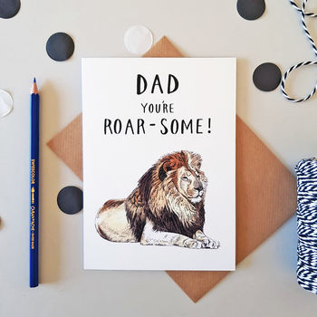 you're roar some! lion father's day card by amelia illustration ...