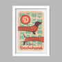 D Is For Dachshund Poster Print, thumbnail 2 of 4