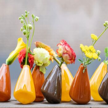 Tumbling Vase H12 D10 Cm Warm Orange, 5 of 6