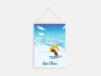 Alpe D'huez France Travel Poster Art Print, 6 of 8