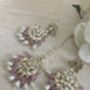 Purple Gold Plated Kundan Earrings And Tikka Set, thumbnail 1 of 7