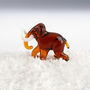 Artisan Glass Woolly Mammoth In Gift Box | Collectable | Glass Animal | Home Decor, thumbnail 1 of 5
