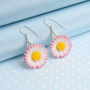Hand Painted Lawn Daisy Dropper Earrings, thumbnail 2 of 5