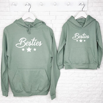 Retro Besties Parent And Child Hoodie Set With Stars, 2 of 4