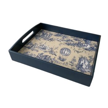 Wooden Tray Toile Tea Tray / Serving Tray, 2 of 4