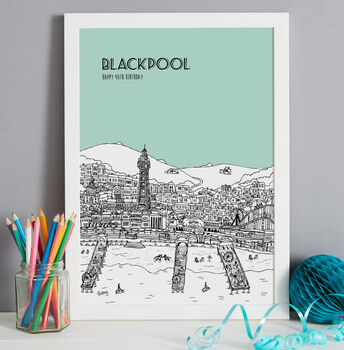 Personalised Blackpool Print, 6 of 10