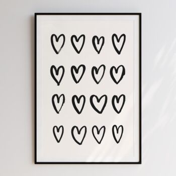 Love Hearts Print, 3 of 6