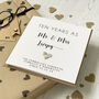 Personalised 10th Wedding Anniversary Card With Tin Heart, thumbnail 1 of 4