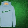 Dinosaur Sleigh Kids Hoodie Christmas Jumper, thumbnail 5 of 11